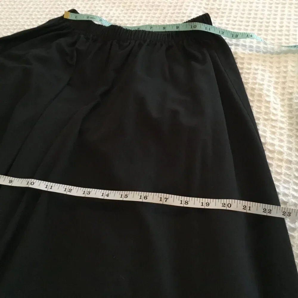 Frontier Classics Black Maxi Skirt Back Ruffles Stretch Band Waist Size M - Picture 4 of 7